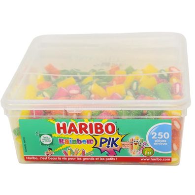 Haribo Rainbow PIK: Saure Stäbchen, 250 Stück, 1 kg - Süßigkeiten aus Frankreich