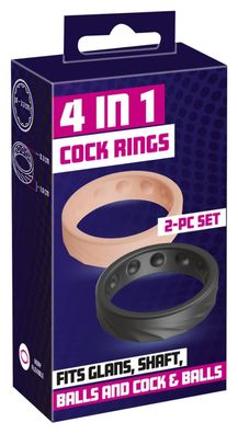 You2Toys - 4 in 1 Cock Rings 2-PC Set