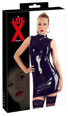 Late X - Kleid aus Latex schwarz - (2XL, L, M, S, XL)