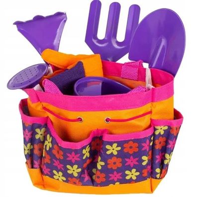 Gartenwerkzeug Set Für Kinder Schaufel Rechen Gießkanne Handschuhe Tasche 6-tlg