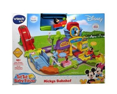 VTech 80-512204 TUT Baby Mickys Bahnhof Mickey & Friends Flitzer Fahrzeuge