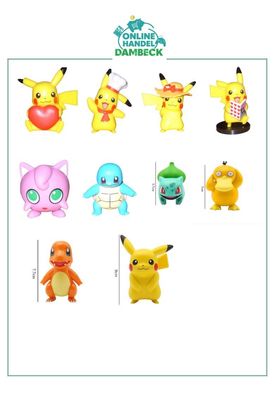 Große Pokemonfiguren 5-8 cm Pikachu, Glumanda, Enton, Bisasam zur Auswahl