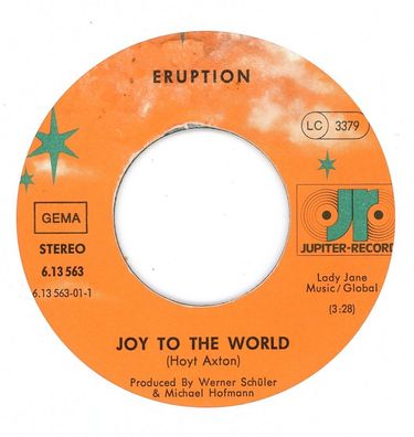 7" Eruption - Joy to the World ( Ohne Cover )