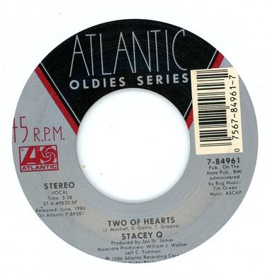 7" Stacey Q - Two of Hearts ( Ohne Cover )