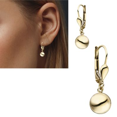 1 Paar Damen Ohrringe Ohrhänger 24,3mm aus 8 Karat 333 Gelbgold Gewicht 1,6g