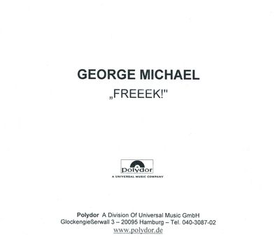 Maxi CD Cover George Michael - Freeek