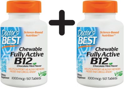 2 x Chewable Fully Active B12 - 60 tabs