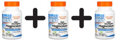 3 x High Absorption Magnesium, 105mg - 120 vcaps