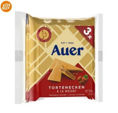 Tortenecken Mozart Kakao Mandel von Auer Österreichische Waffeln 3er Set je 100g