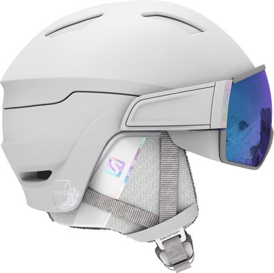 Salomon Mirage S Helm Visier Maske Frau Ski Snowboard, ?weiss
