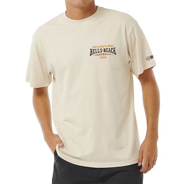RIP CURL T-Shirt Pro 24 Line Up vintage white - Größe: S