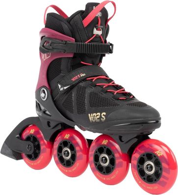 K2 Skates Unisex Inline Skates VO2 S 90 SHORT CUFF, burgandy - pink, 30G0247