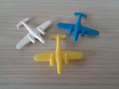 DDR Plasteflugzeug 3 Stück verschiedene Farben