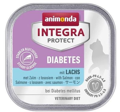 Animonda Integra Protect Diabetes, Feuchtfutter Lachs, 100g