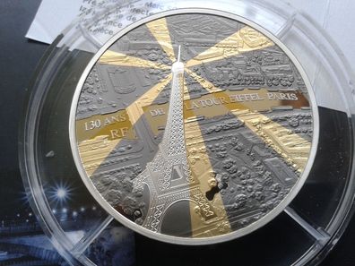 Original 50 euro 2019 PP Frankreich Tour Eiffel 5 Unzen Silber - Rarität