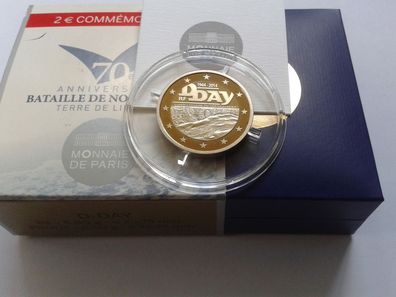 Original 2 euro 2004 PP Frankreich D-Day Normandie belle epreuve
