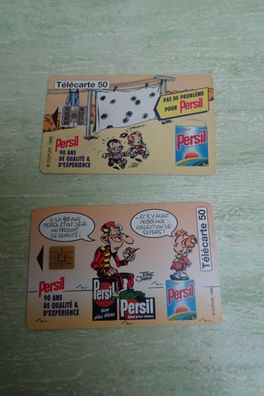 2 alte Persil Henkel 1996 Telefonkarten Frankreich Telecarte 50