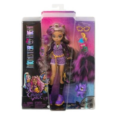 Mattel - Monster High Clawdeen Wolf Doll With Purple Streaked Hair And ...