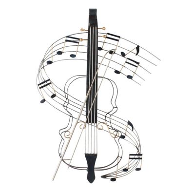 Melodie der Violine - 49x68cm, Metall, Handarbeit, von Artishoque