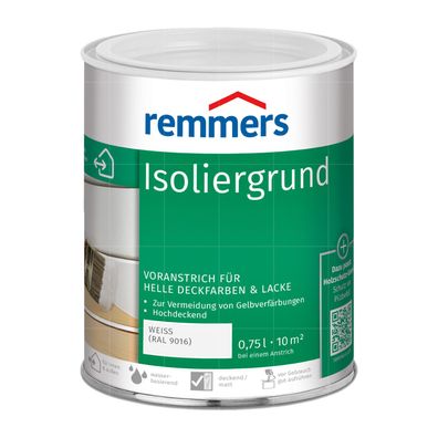 Remmers Isoliergrund Sperrgrund Holz-Grundierung 0.75L RAL 9016 WEISS