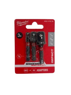 Milwaukee Stecknuss-Adapter 1/2" - 1/4" - 3/8" 4932479228