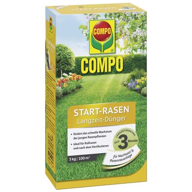 COMPO Start-Rasen Langzeit-Dünger - 3 kg für 100 m²