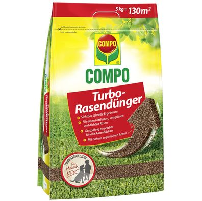 COMPO Turbo-Rasendünger 5 kg für ca. 130 m²
