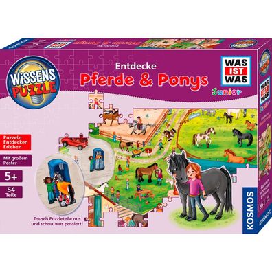 Wissenspuzzle WAS IST WAS Junior: Entdecke den Ponyhof (54 Teile) - Kosmos 683672 ...