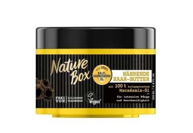 Nature Box Feuchtigkeitsspendende Macadamiaöl-Butter, 200ml