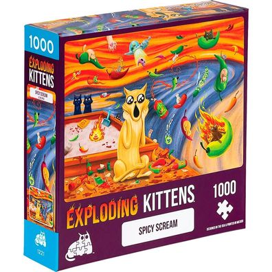 Puzzle Exploding Kittens - Spicy Scream (1000 Teile) - Asmodee EXKD0032 - (Spielwa...