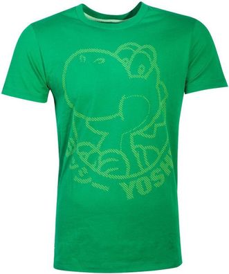 Nintendo Super Mario Herren T-Shirt Yoshi Rubber Print Grün - Difuzed TS878133NTN ...