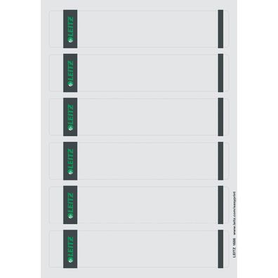 LEITZ Rückenschild z Einstecken kurz schmal grau 1681-00-85