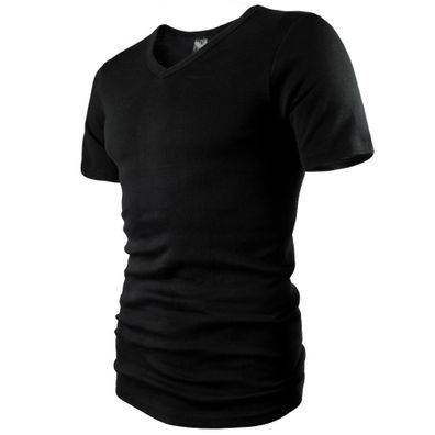 Black Snake® Herren 2er Set Business V-Neck T-Shirt 'classic' Feinripp Unterhemd
