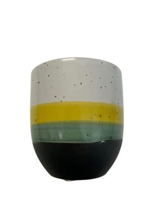 Übertopf Ecolo, Stoneware gelb 7,5 cm, 233542 1 St