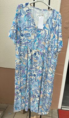 tolles Sommer Kleid in blau / weiß / beige Größe 38 - 42/44