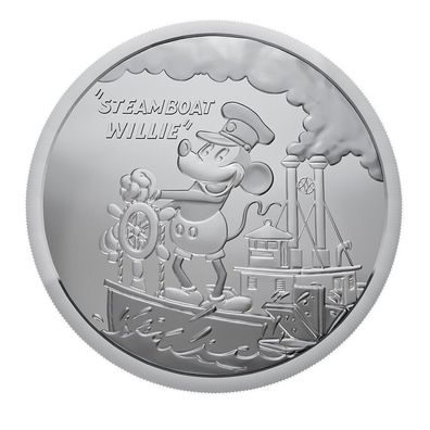1 oz Silbermünze Fiji Mickey Mouse - Steamboat Willie 2024
