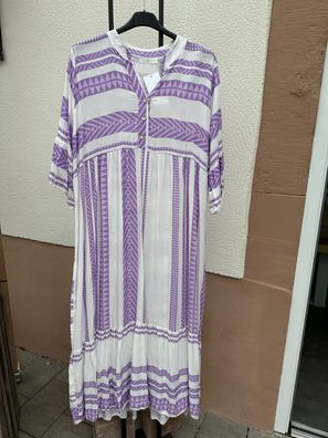 Sommer Kleid in lila / weiß Größe 36 - 42