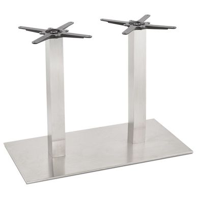 Kokoon® Tischfuß (ohne Tischplatte) 50x100x73 cm, Metall, Rostfreier Stahl,45,5 kg