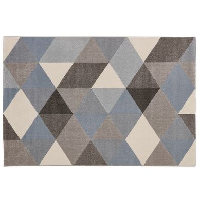 Kokoon® Design-Teppich MUOTO 160x230x1 cm, Textil, Blau,8,5 kg
