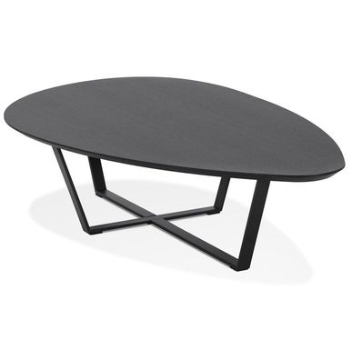 Kokoon® Niedriger Design-Tisch Vittoria 80x140x30 cm, Holz , Schwarz,26 kg