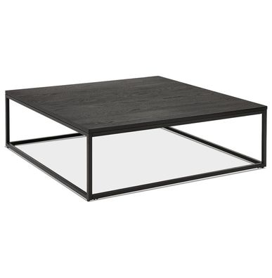 Kokoon® Niedriger Design-Tisch PRETTI 110x110x35 cm, Holz , Schwarz,33,22 kg