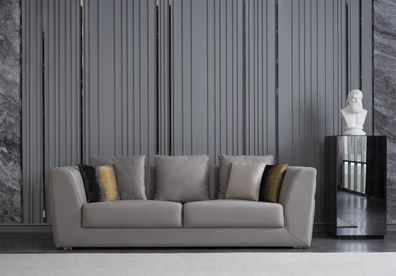 Luxus Dreisitzer Sofa xxl Polster Couch Sofas Möbel Holz Textil Couchen