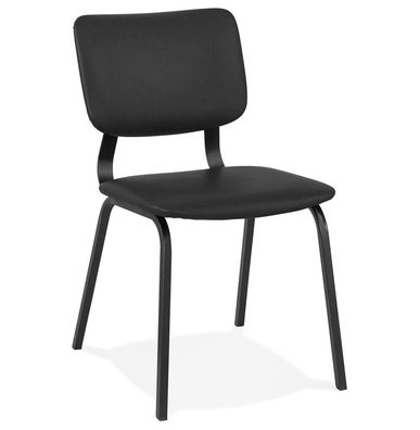Kokoon® Design-Stuhl COATI 46x60x81 cm, Kunstleder, Schwarz,12,3 kg