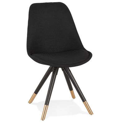 Kokoon® Design-Stuhl CARLOS 48x56x83 cm, Textil, Schwarz,11,77 kg