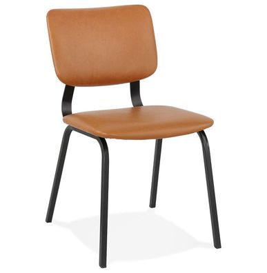 Kokoon® Design-Stuhl COATI 46x60x81 cm, Kunstleder, Braun,12,3 kg
