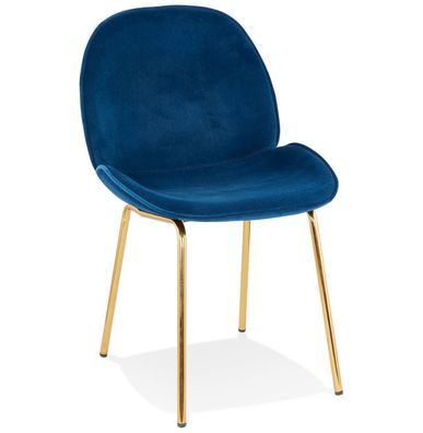 Kokoon® Design-Stuhl AGATH 52x60x87 cm, Textil, Blau,8,7 kg