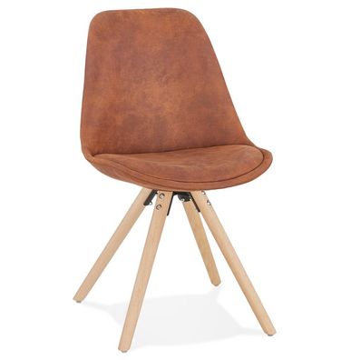 Kokoon® Design-Stuhl Charlie 48x56x84 cm, Textil, Braun,11,84 kg