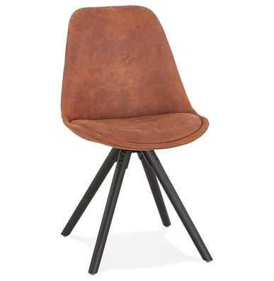 Kokoon® Design-Stuhl Charlie 48x56x84 cm, Textil, Braun,11,84 kg