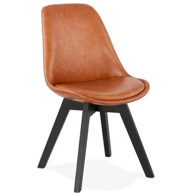 Kokoon® Design-Stuhl Manitoba 48x56x82 cm, Kunstleder, Braun,10,78 kg