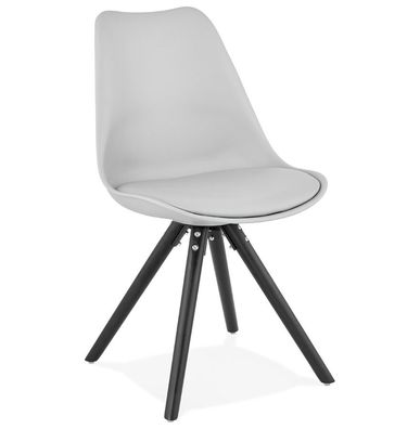 Kokoon® Design-Stuhl MOMO 48x56x82 cm, Kunstleder, Grau,10,51 kg